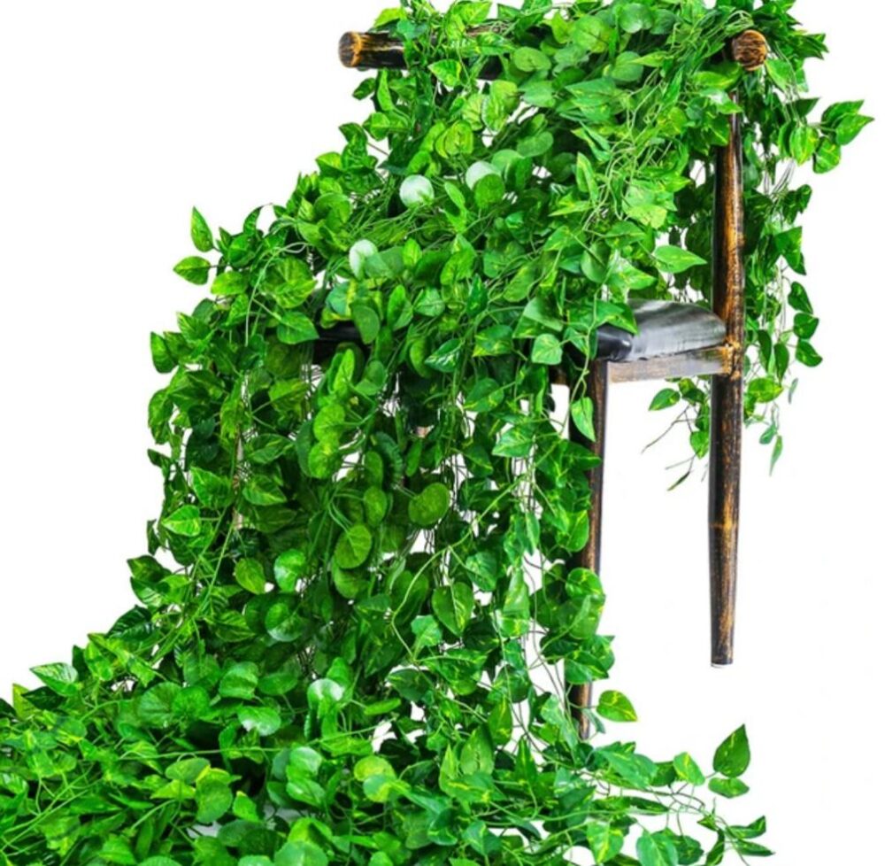 06 pieces Green leaf 6feet above artificial green bails for home decorations - Image 3