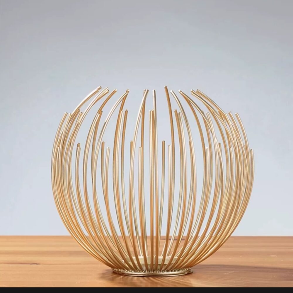 Home decoration Golden decor Pearl Candle Stand - Image 4