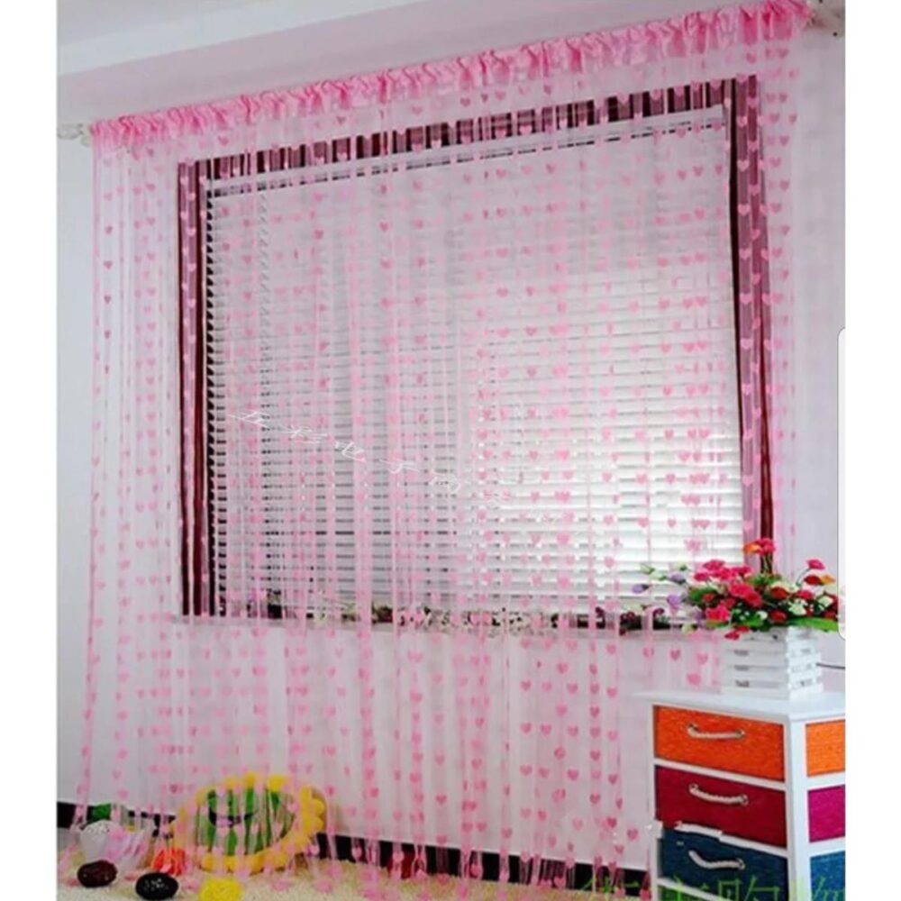 Cute pink colour Heart Line Tassel String Door Curtain Window Room Curtain heart Valance Modern Living Room/curtain beads/window beads/trendy door beads - Image 5