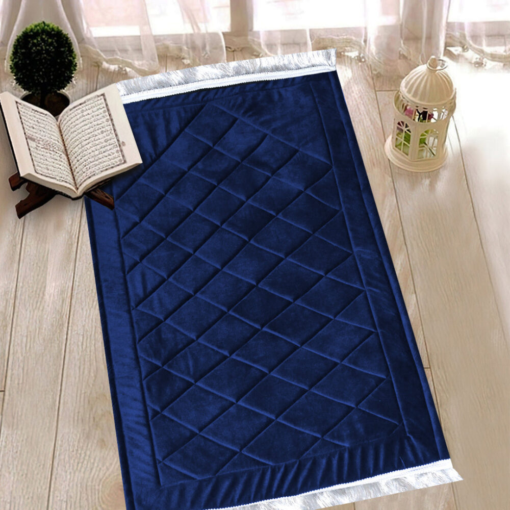 imported 80cmby120cm Prayer Mats Premium Orthopedic Foam Quilted Velvet Prayer Rug | Anti Slip Quilted Jaye namaz, Printed Jaye Namaz - Image 6